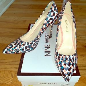 Tri Color Nine West Heels